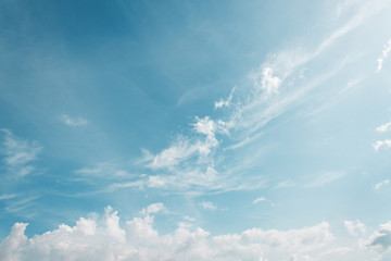 Naklejka na ściany i meble Fuzzy cloud on the blue sky