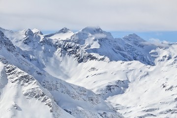Fototapeta na wymiar Austria winter - Alps in Gasteiner Tal