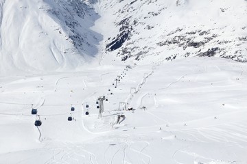 Naklejka na ściany i meble Gastein ski area in Austria