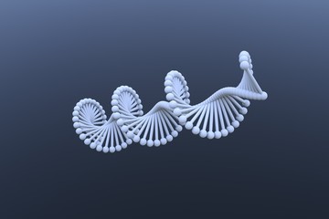 White DNA Helix  - 105335765