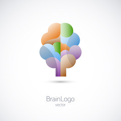 Vector abstract brain business contemporary design logo backgrou - 105336150