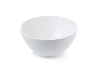 White  bowl on white background