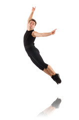 Young dancer isolated on the white