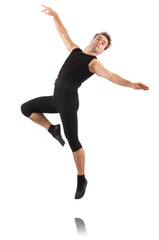 Obraz premium Young dancer isolated on the white