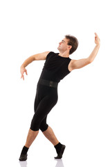 Obraz premium Young dancer isolated on the white