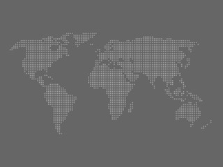 Fototapeta na wymiar Dotted world map