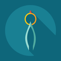 Flat modern design with shadow icons pliers