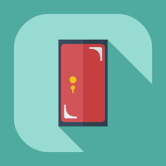 Flat modern design with shadow icons door