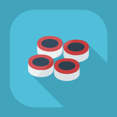 Flat modern design with shadow icons Japanese sushi