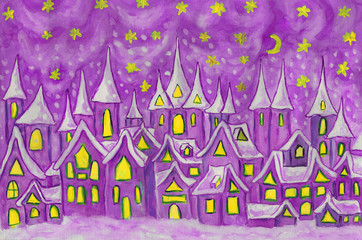 Fototapeta premium Dreamstown, painting