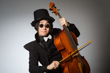 Man in musical art concept
