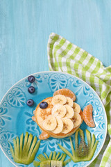 Funny pancake looks like a fish