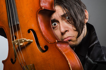 Man in musical art concept