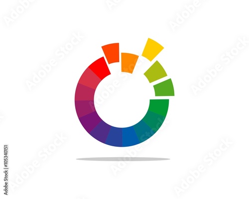 "Colorful Circle Pixel Multimedia Logo" Stock image and ...