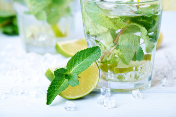 Close view at a mint and lime