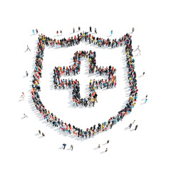 people  shield medicine icon