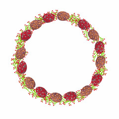 Easter Wreath. Vector illustration for Easter
