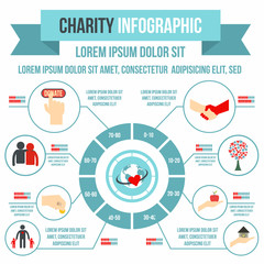 Charity infographic, flat style
