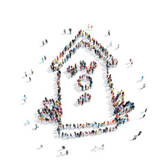 group  people  shape  birdhouse