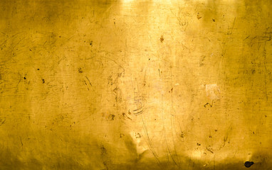 Close up old golden wall texture