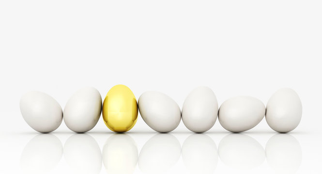 golden 3d egg