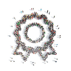 people in the shape of awards.