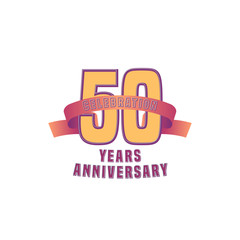 Vector design for fifty years anniversary celebration