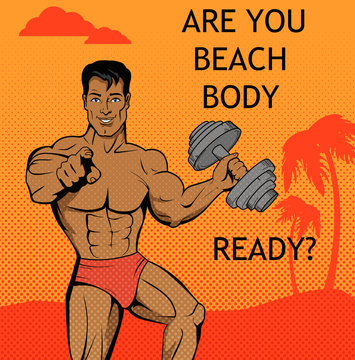 Fitness Boy. Beach Body Ready Design