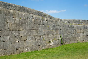 Stone brick wall