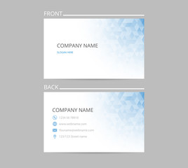 Fototapeta premium Business card isolated, polygonal design. Template creative cards layout. Vector illustration.