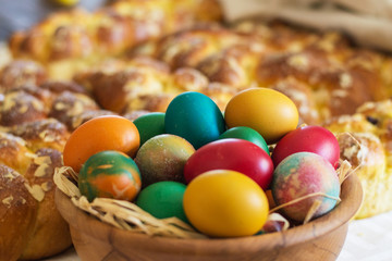 Bread pudding and easter eggs