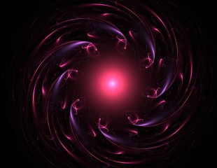 Shiny colorful fractal space, digital artwork for creative graphic design