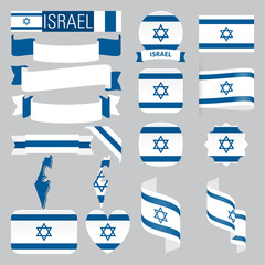 Israel flags - 105348966