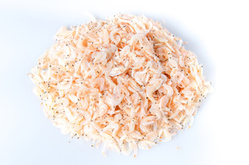 Shrimps isolated on white background