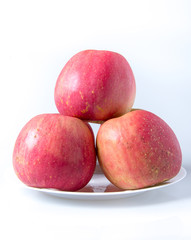 red apple isolated on white background