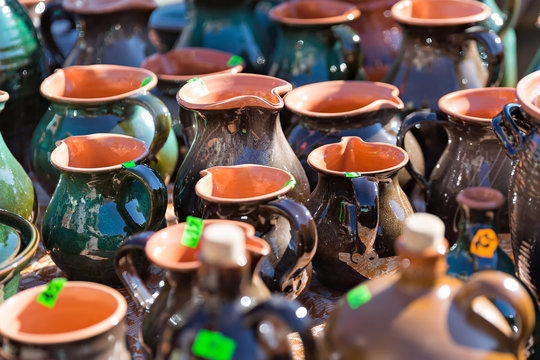 ceramic pots at the fair