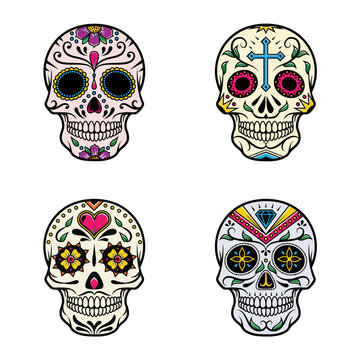 Vector illustration of Skull the Day of the Death