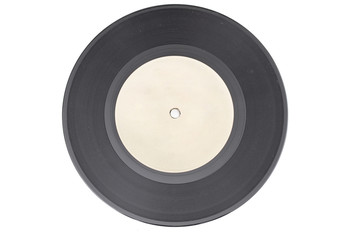 vinyl record on the white background