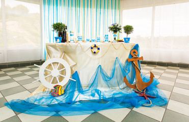 Wedding decorations tropical sea ocean style