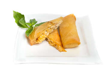 Delicious donuts on plate