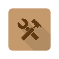 Flat style Service web app icon on light brown background