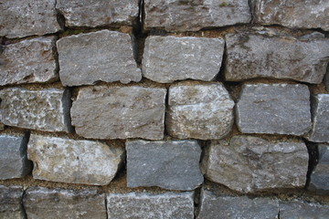 Mauer, Stones, Wall, Gartenmauer mit Natursteinen, Wall in the garden with natural stones
