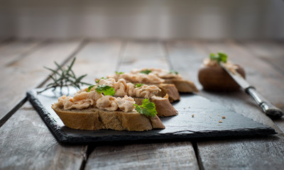 Bruschetta with Smoked Salmon Pate