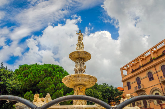 La fontaine d'Orion à Messine.Sicile.