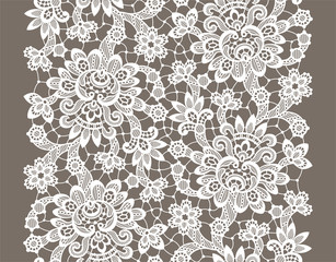 Lace Seamless Pattern. Ribbon.