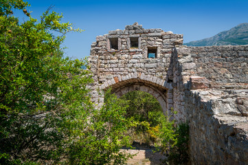 Ruined entrance to medieval fortress of Sutomore