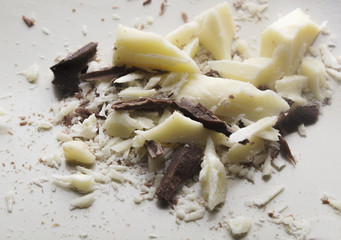 White and dark chocolate mess