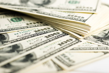 Background with money american hundred dollar bills