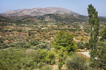 Fototapeta na wymiar Landscape near Monolithos village. Rhodes island. Greece