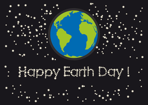 Happy Earth Day Vector. Vector illustration for Earth Day. Vector illustration environment. Environmental vector background. Festive card. Festive vector illustration
